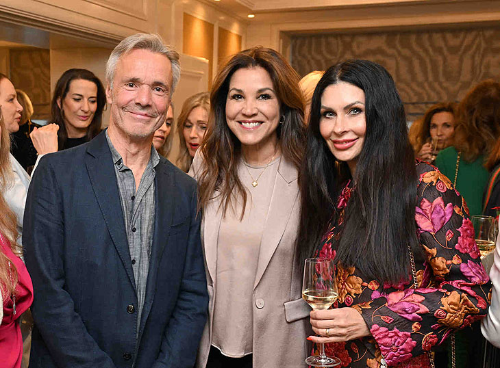 Hannes Jaenicke, Karen Webb und Jeanette Graf / CeU-Talk mit Hannes Jaenicke &uuml;ber das Thema: Boden, Klima, Natur / Club europ&auml;ischer Unternehmerinnen l&auml;dt zum Vortrag, Gespr&auml;ch und Empfang im Hotel Mandarin Oriental am 25. M&auml;rz 2025 (&copy;Foto: ABR-Pictures / Frank Rollitz)